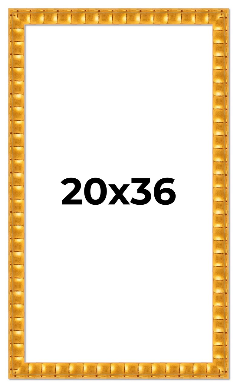 20x36 Bamboo Picture Frame with UV-Resistant Acrylic & Acid Free Backing, Available in 4 Finishes - Brown, Black, Gold, and Natural